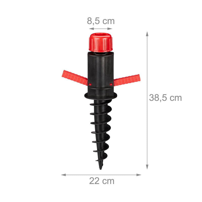 Porta ombrellone da mare a spirale, Trivella "Gigante" picchetto per sabbia