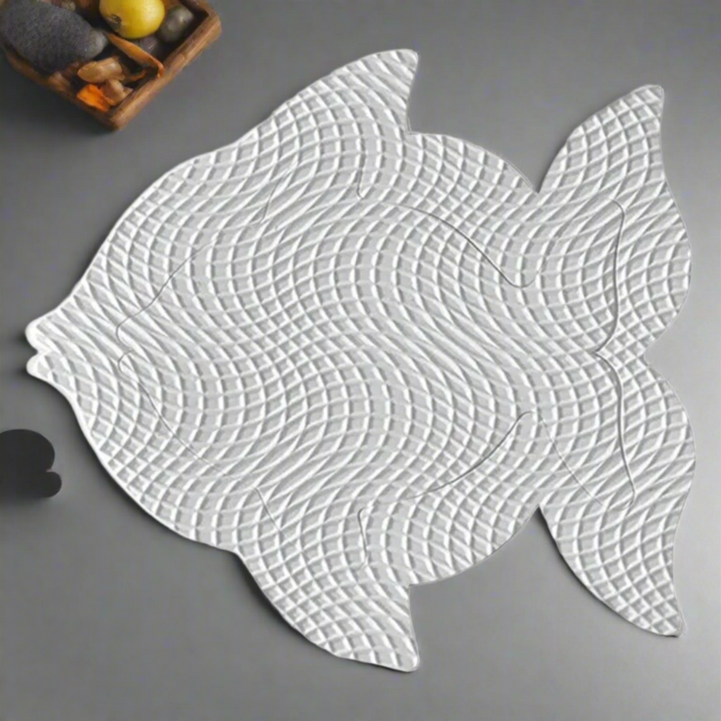 Tappeto antiscivolo "Fish" 9 x 9 cm da 8 pz