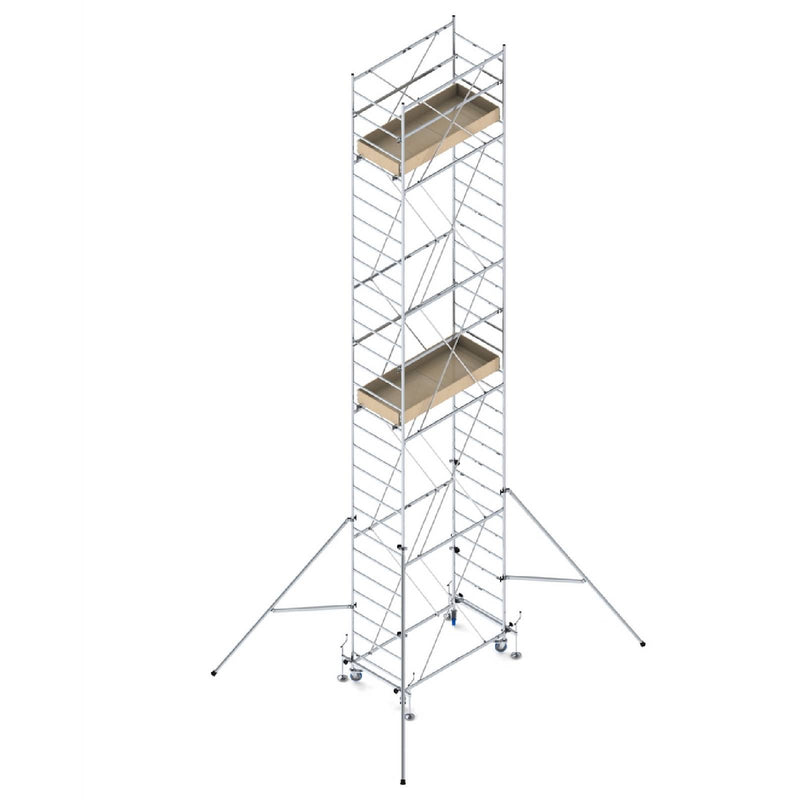 Torre mobile in acciaio "Gigantissimo" con struttura zincata elettroliticamente e sistema rapido di fissaggio