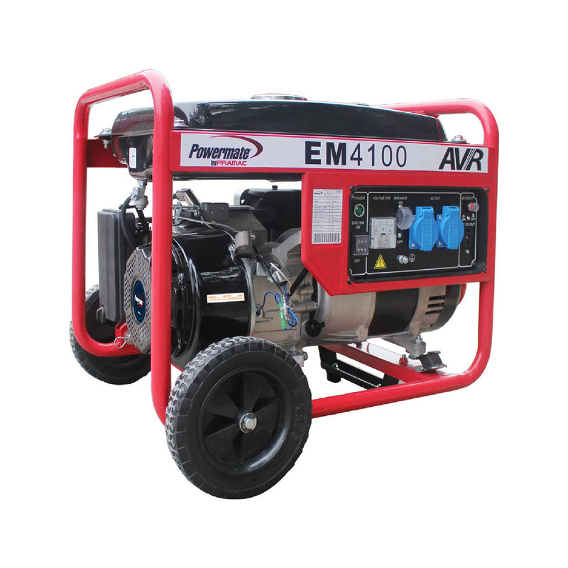 Generatore "EM 4100" motore OHV monofase con funzionamento a benzina e avviamento a strappo 3500 W