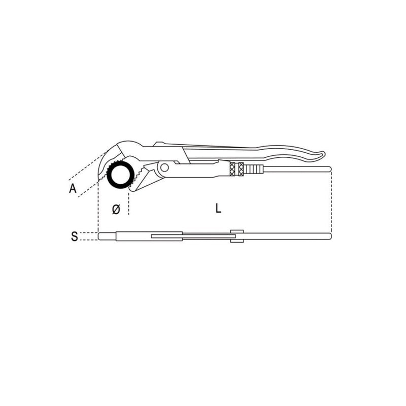 Giratubi "Svedese" art.374-45Â° in acciaio