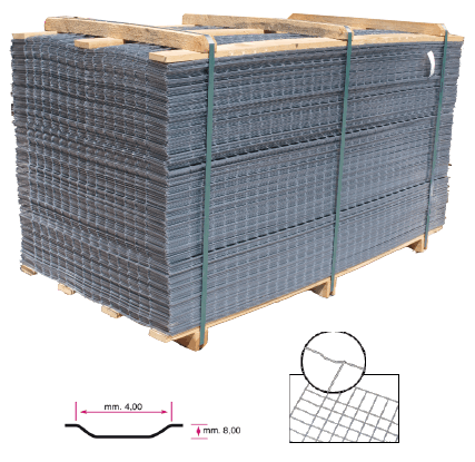 Pannelli in rete elettrosaldata per armatura pavimenti e solai 100 x 200 cm 20 pezzi