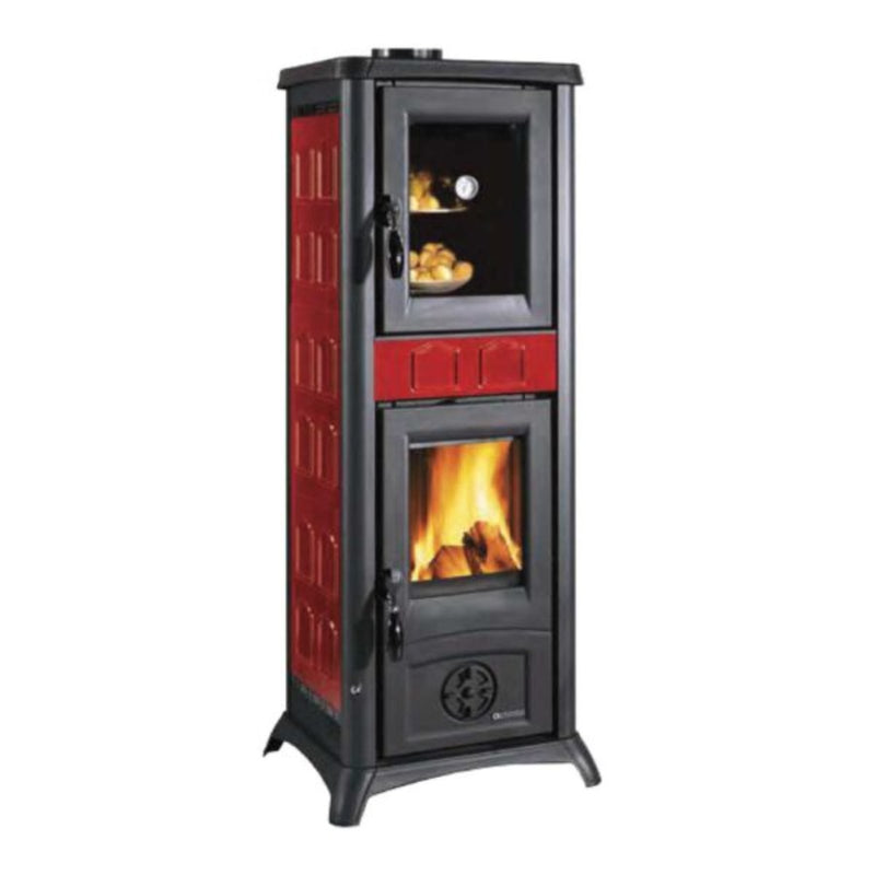 Stufa a legna con forno smaltato 7.2 kW mm. 460x495x1207